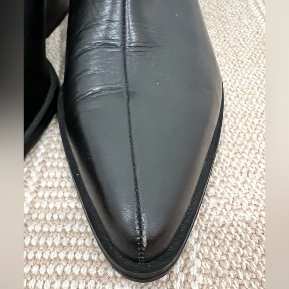 Zara black leather booties. - Picture 5 of 10